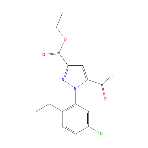 ethyl 5-acetyl-1-(5-chloro-2-ethylphenyl)pyrazole-3-carboxylate (CAS: 1403333-37-8) - Related Chemical Product