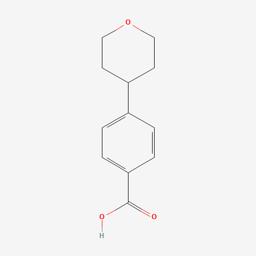 4-(oxan-4-yl)benzoic acid chemical structure 4-(oxan-4-yl)benzoic acid (CAS: 1086391-97-0) - Chemical Structure and Molecular Formula
