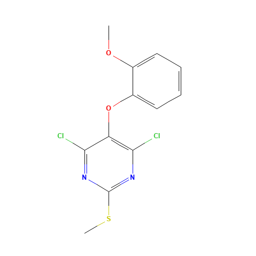 4,6-dichloro-5-(2-methoxyphenoxy)-2-methylsulfanylpyrimidine (CAS: 179401-12-8) - Related Chemical Product