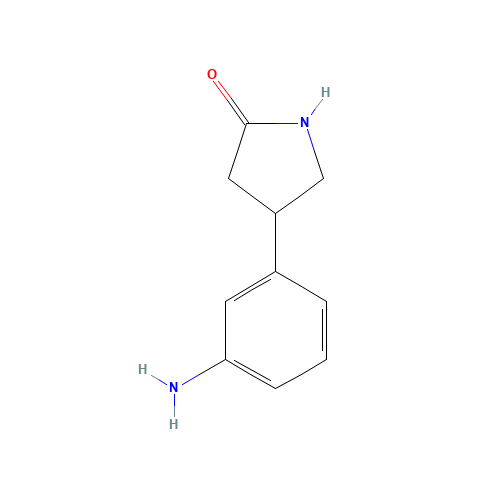 4-(3-aminophenyl)pyrrolidin-2-one (CAS: 725233-29-4) - Chemical Structure and Molecular Formula 