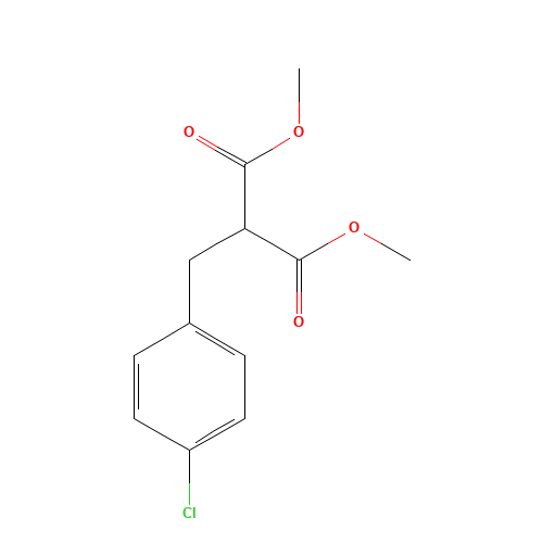 dimethyl 2-[(4-chlorophenyl)methyl]propanedioate (CAS: 88466-70-0) - Chemical Structure and Molecular Formula 