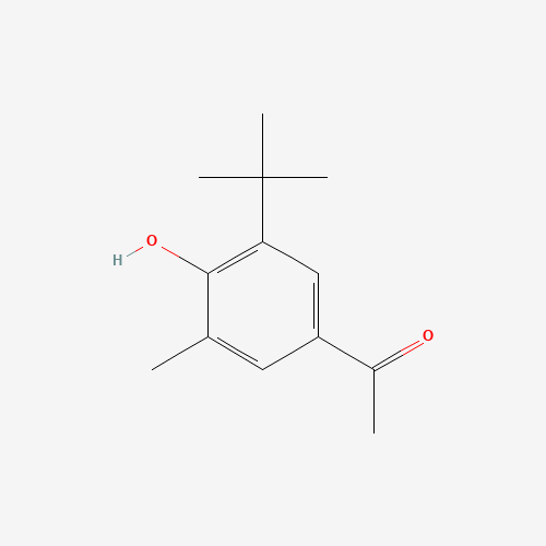 1-(3-tert-butyl-4-hydroxy-5-methylphenyl)ethanone (CAS: 18606-50-3) - Chemical Structure and Molecular Formula 