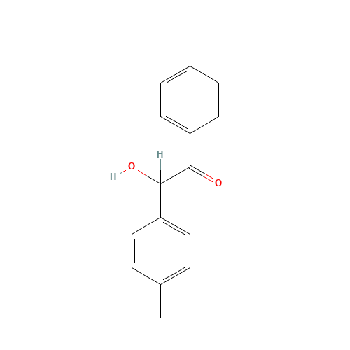 2-hydroxy-1,2-bis(4-methylphenyl)ethanone (CAS: 1218-89-9) - Chemical Structure and Molecular Formula 