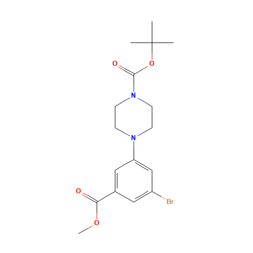 tert-butyl 4-(3-bromo-5-methoxycarbonylphenyl)piperazine-1-carboxylate (CAS: 871340-42-0) - Related Chemical Product