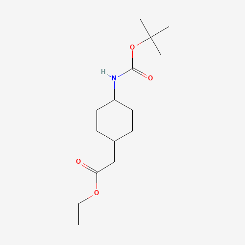 ethyl 2-[4-[(2-methylpropan-2-yl)oxycarbonylamino]cyclohexyl]acetate (CAS: 946598-34-1) - Related Chemical Product