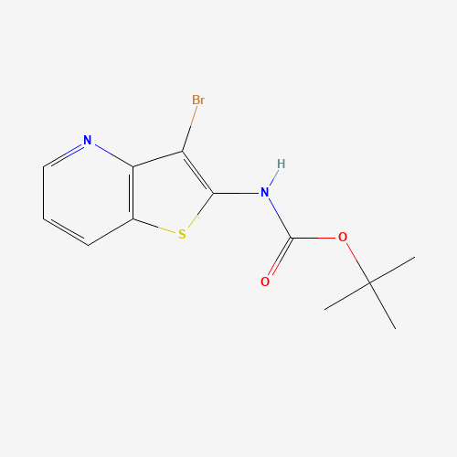 tert-butyl N-(3-bromothieno[3,2-b]pyridin-2-yl)carbamate (CAS: 1104630-94-5) - Chemical Structure and Molecular Formula 