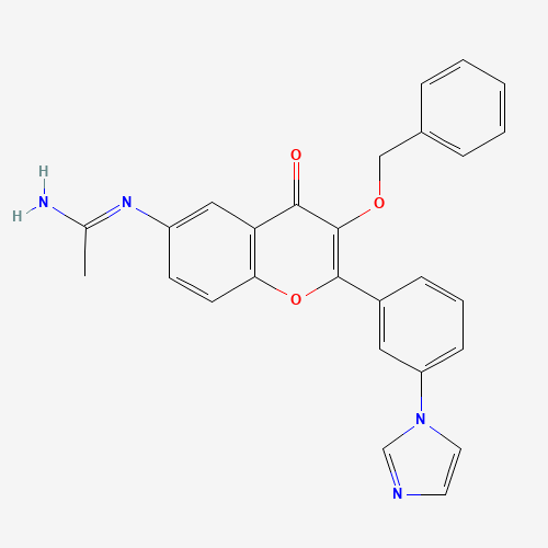N'-[2-(3-imidazol-1-ylphenyl)-4-oxo-3-phenylmethoxychromen-6-yl]ethanimidamide (CAS: 1187087-61-1) - Related Chemical Product