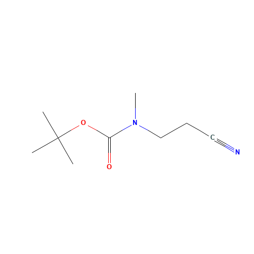tert-butyl N-(2-cyanoethyl)-N-methylcarbamate (CAS: 128304-84-7) - Chemical Structure and Molecular Formula 