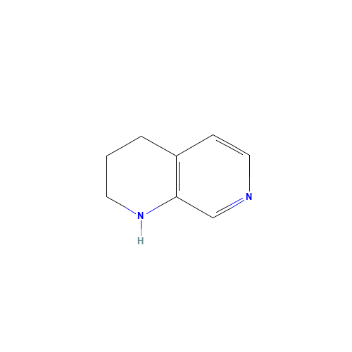 1,2,3,4-tetrahydro-1,7-naphthyridine (CAS: 13623-86-4) - Chemical Structure and Molecular Formula 