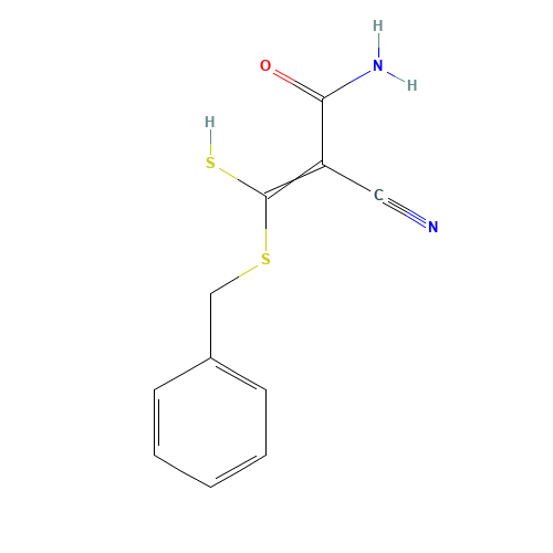 3-benzylsulfanyl-2-cyano-3-sulfanylprop-2-enamide (CAS: 65882-52-2) - Related Chemical Product