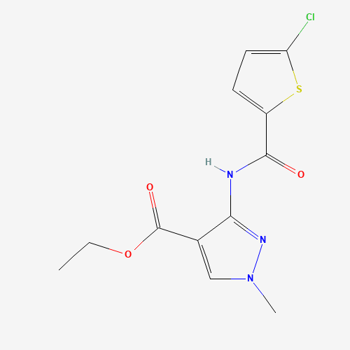 ethyl 3-[(5-chlorothiophene-2-carbonyl)amino]-1-methylpyrazole-4-carboxylate (CAS: 929214-77-7) - Related Chemical Product