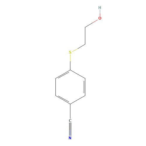 4-(2-hydroxyethylsulfanyl)benzonitrile (CAS: 30609-80-4) - Chemical Structure and Molecular Formula 