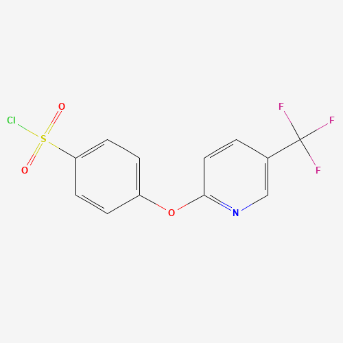 4-[5-(trifluoromethyl)pyridin-2-yl]oxybenzenesulfonyl chloride (CAS: 874838-96-7) - Chemical Structure and Molecular Formula 
