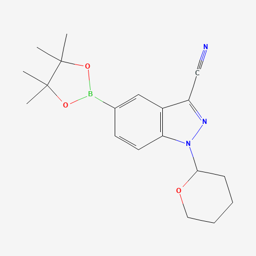 1-(oxan-2-yl)-5-(4,4,5,5-tetramethyl-1,3,2-dioxaborolan-2-yl)indazole-3-carbonitrile (CAS: 1326714-87-7) - Related Chemical Product