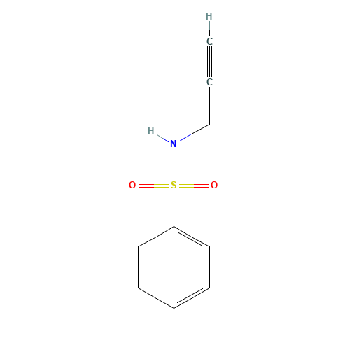 N-prop-2-ynylbenzenesulfonamide (CAS: 13630-91-6) - Chemical Structure and Molecular Formula 
