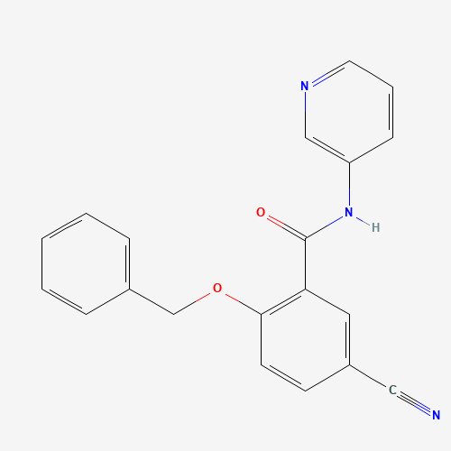 5-cyano-2-phenylmethoxy-N-pyridin-3-ylbenzamide (CAS: 1285513-43-0) - Chemical Structure and Molecular Formula 