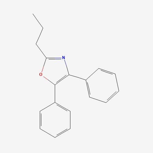 4,5-diphenyl-2-propyl-1,3-oxazole (CAS: 20662-95-7) - Chemical Structure and Molecular Formula 