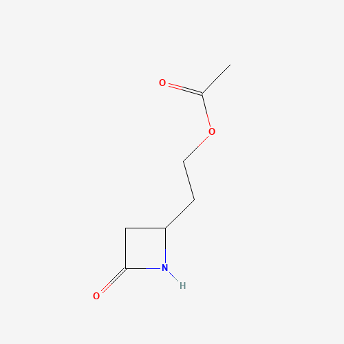 2-(4-oxoazetidin-2-yl)ethyl acetate (CAS: 64066-60-0) - Chemical Structure and Molecular Formula 