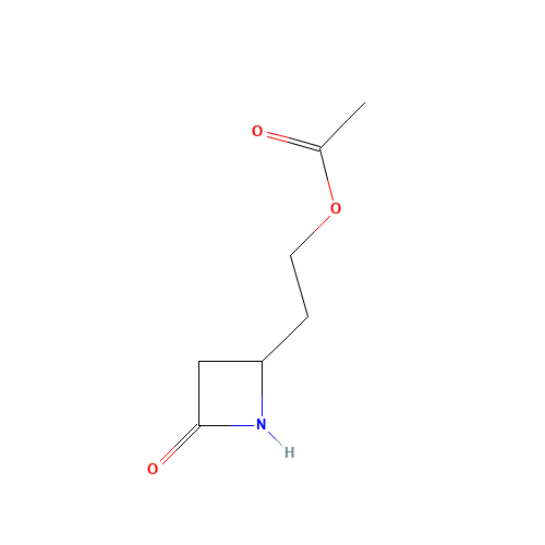 2-(4-oxoazetidin-2-yl)ethyl acetate (CAS: 64066-60-0) - Chemical Structure and Molecular Formula 