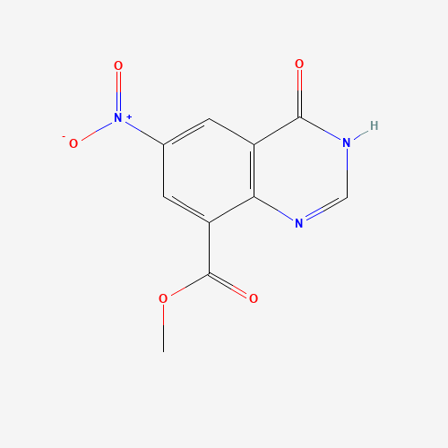 methyl 6-nitro-4-oxo-1H-quinazoline-8-carboxylate (CAS: 1240480-24-3) - Chemical Structure and Molecular Formula 