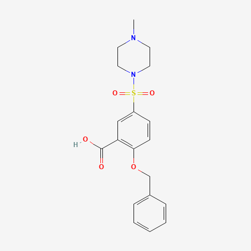 5-(4-methylpiperazin-1-yl)sulfonyl-2-phenylmethoxybenzoic acid (CAS: 1285516-84-8) - Related Chemical Product