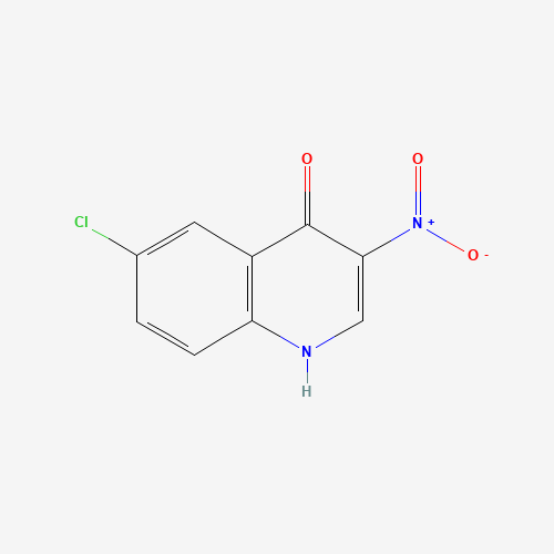 6-chloro-3-nitro-1H-quinolin-4-one (CAS: 101861-61-4) - Chemical Structure and Molecular Formula 