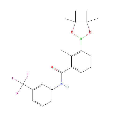 2-methyl-3-(4,4,5,5-tetramethyl-1,3,2-dioxaborolan-2-yl)-N-[3-(trifluoromethyl)phenyl]benzamide (CAS: 882678-83-3) - Related Chemical Product