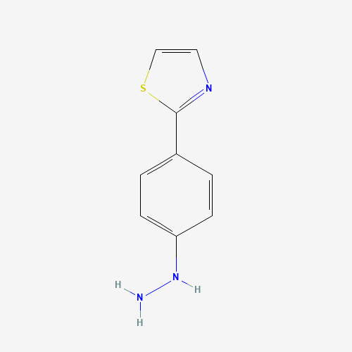 [4-(1,3-thiazol-2-yl)phenyl]hydrazine (CAS: 193017-25-3) - Chemical Structure and Molecular Formula 