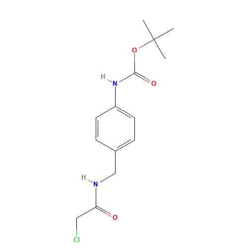 tert-butyl N-[4-[[(2-chloroacetyl)amino]methyl]phenyl]carbamate (CAS: 925920-84-9) - Related Chemical Product