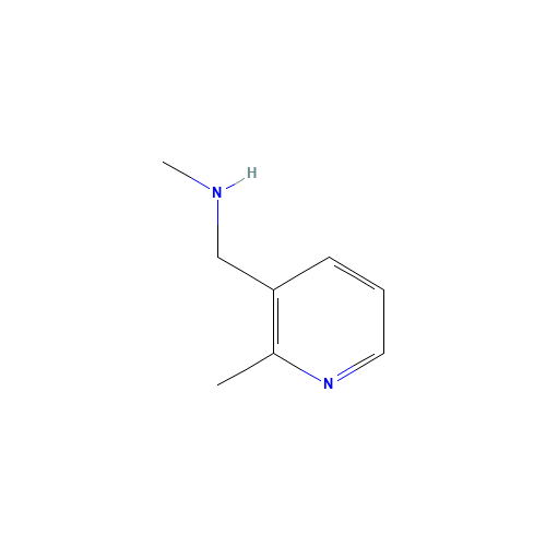 N-methyl-1-(2-methylpyridin-3-yl)methanamine (CAS: 677349-96-1) - Chemical Structure and Molecular Formula 