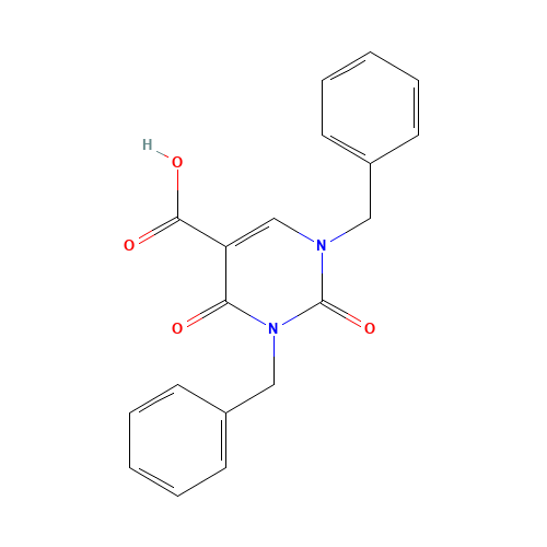 1,3-dibenzyl-2,4-dioxopyrimidine-5-carboxylic acid (CAS: 1335056-02-4) - Chemical Structure and Molecular Formula 