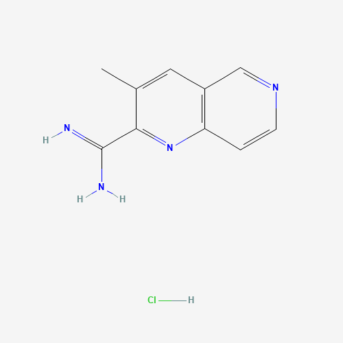 3-methyl-1,6-naphthyridine-2-carboximidamide;hydrochloride (CAS: 1179359-69-3) - Chemical Structure and Molecular Formula 