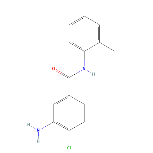 3-amino-4-chloro-N-(2-methylphenyl)benzamide (CAS: 92165-14-5) - Chemical Structure and Molecular Formula 