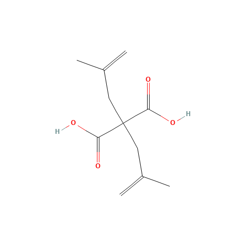 2,2-bis(2-methylprop-2-enyl)propanedioic acid (CAS: 4355-55-9) - Chemical Structure and Molecular Formula 