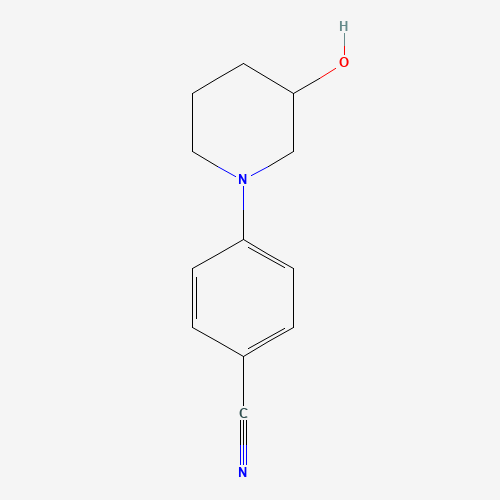 4-(3-hydroxypiperidin-1-yl)benzonitrile (CAS: 186651-01-4) - Chemical Structure and Molecular Formula 