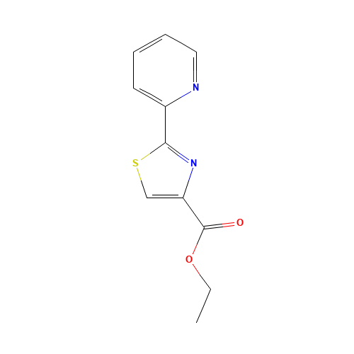 ethyl 2-pyridin-2-yl-1,3-thiazole-4-carboxylate (CAS: 161772-80-1) - Chemical Structure and Molecular Formula 