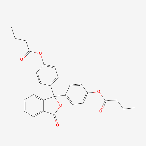 [4-[1-(4-butanoyloxyphenyl)-3-oxo-2-benzofuran-1-yl]phenyl] butanoate (CAS: 62625-15-4) - Chemical Structure and Molecular Formula 