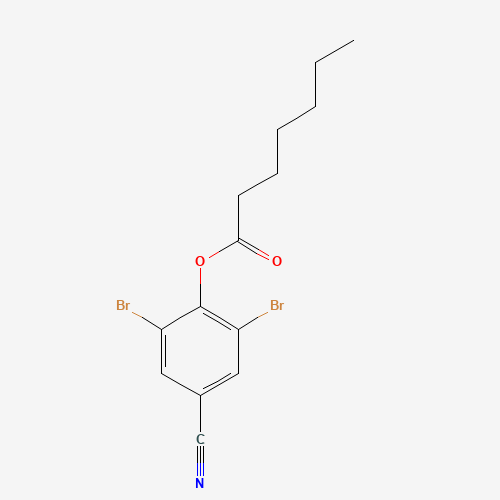 (2,6-dibromo-4-cyanophenyl) heptanoate (CAS: 56634-95-8) - Chemical Structure and Molecular Formula 