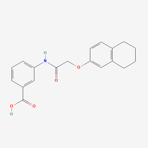 3-[[2-(5,6,7,8-tetrahydronaphthalen-2-yloxy)acetyl]amino]benzoic acid (CAS: 649773-71-7) - Related Chemical Product