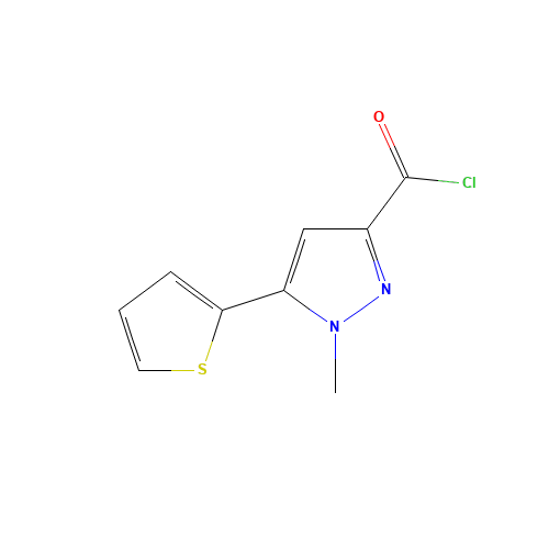 1-methyl-5-thiophen-2-ylpyrazole-3-carbonyl chloride (CAS: 876316-46-0) - Related Chemical Product