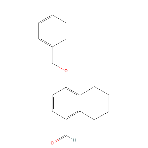 4-phenylmethoxy-5,6,7,8-tetrahydronaphthalene-1-carbaldehyde (CAS: 475481-60-8) - Chemical Structure and Molecular Formula 