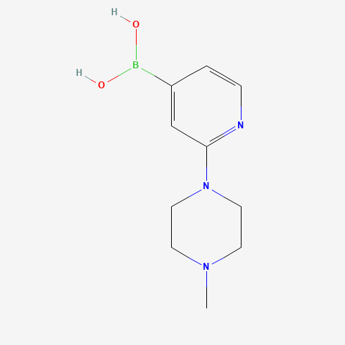 [2-(4-methylpiperazin-1-yl)pyridin-4-yl]boronic acid (CAS: 1003043-58-0) - Chemical Structure and Molecular Formula 