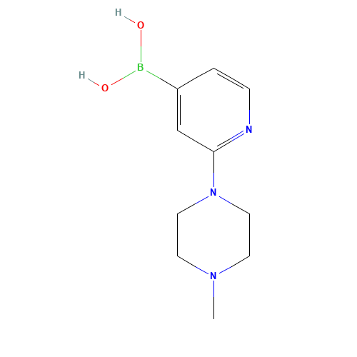 [2-(4-methylpiperazin-1-yl)pyridin-4-yl]boronic acid (CAS: 1003043-58-0) - Chemical Structure and Molecular Formula 