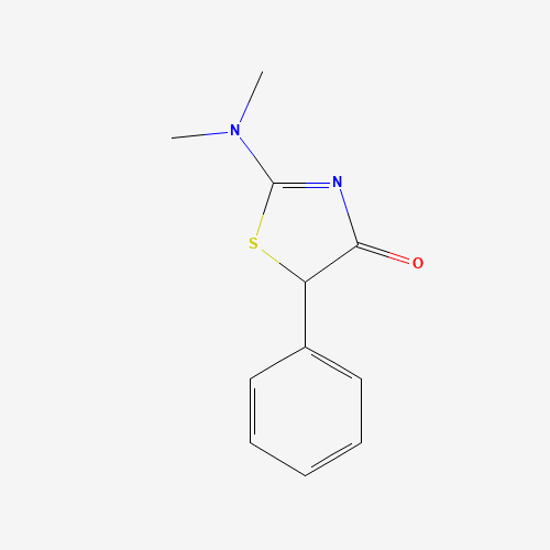 2-(dimethylamino)-5-phenyl-1,3-thiazol-4-one (CAS: 1762-63-6) - Chemical Structure and Molecular Formula 