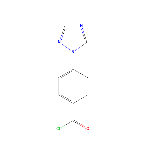 4-(1,2,4-triazol-1-yl)benzoyl chloride (CAS: 162848-17-1) - Chemical Structure and Molecular Formula 