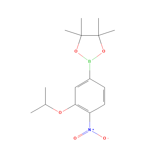 4,4,5,5-tetramethyl-2-(4-nitro-3-propan-2-yloxyphenyl)-1,3,2-dioxaborolane (CAS: 1462950-51-1) - Related Chemical Product