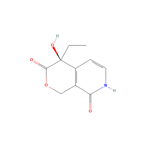 (4S)-4-ethyl-4-hydroxy-1,7-dihydropyrano[3,4-c]pyridine-3,8-dione (CAS: 146683-25-2) - Chemical Structure and Molecular Formula 