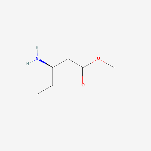 methyl (3R)-3-aminopentanoate (CAS: 599149-16-3) - Chemical Structure and Molecular Formula 