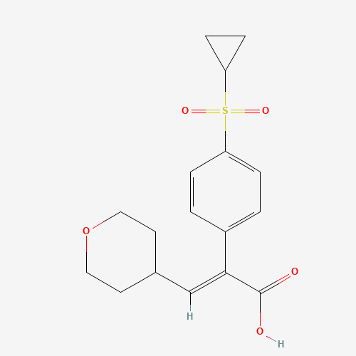 (E)-2-(4-cyclopropylsulfonylphenyl)-3-(oxan-4-yl)prop-2-enoic acid (CAS: 745052-98-6) - Related Chemical Product