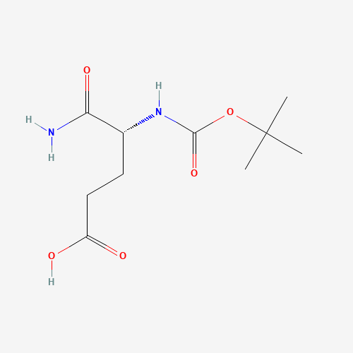 (4R)-5-amino-4-[(2-methylpropan-2-yl)oxycarbonylamino]-5-oxopentanoic acid (CAS: 55297-72-8) - Chemical Structure and Molecular Formula 